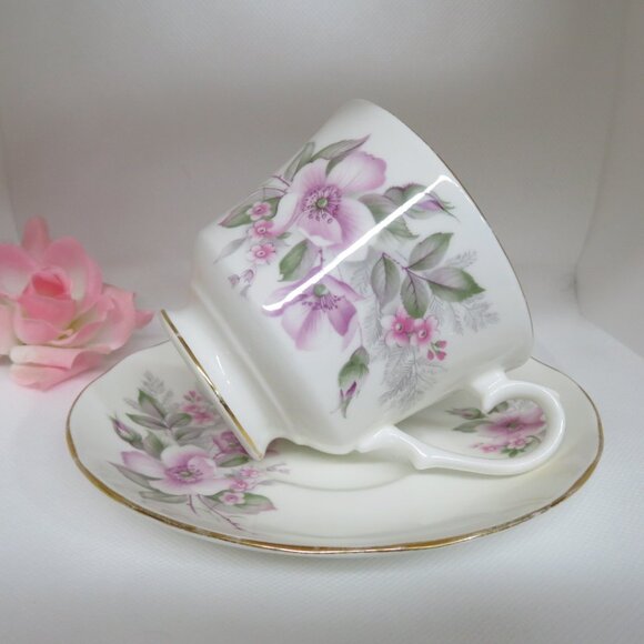 Duchess TEACUP & Saucer Pink Floral Vintage (K638) - Picture 5 of 8